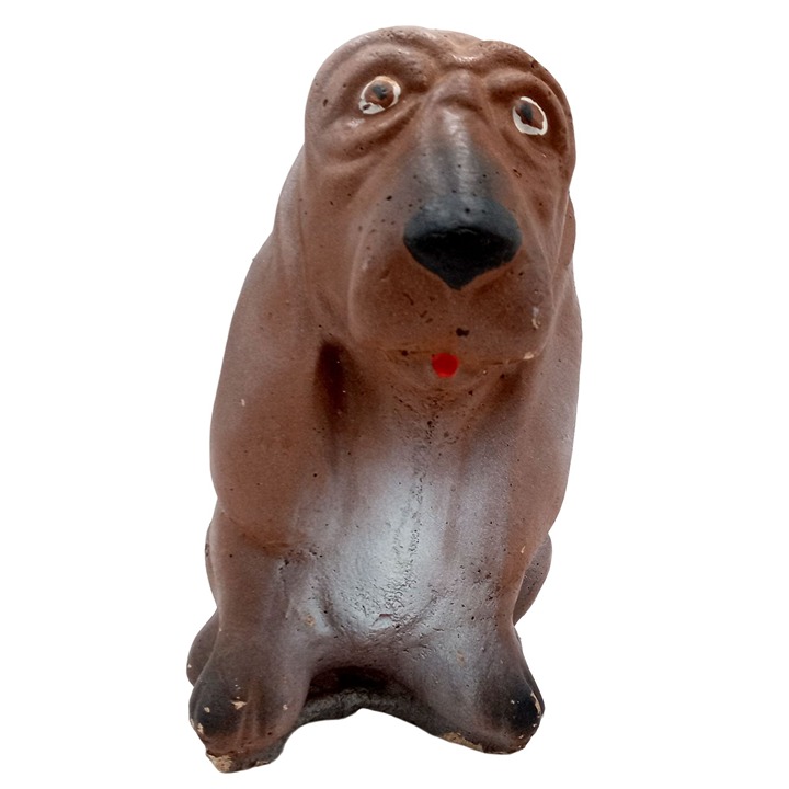 Basset Hound Cement Sculpture Yard Folk Art Dog Statue Concrete Vintage Collecti