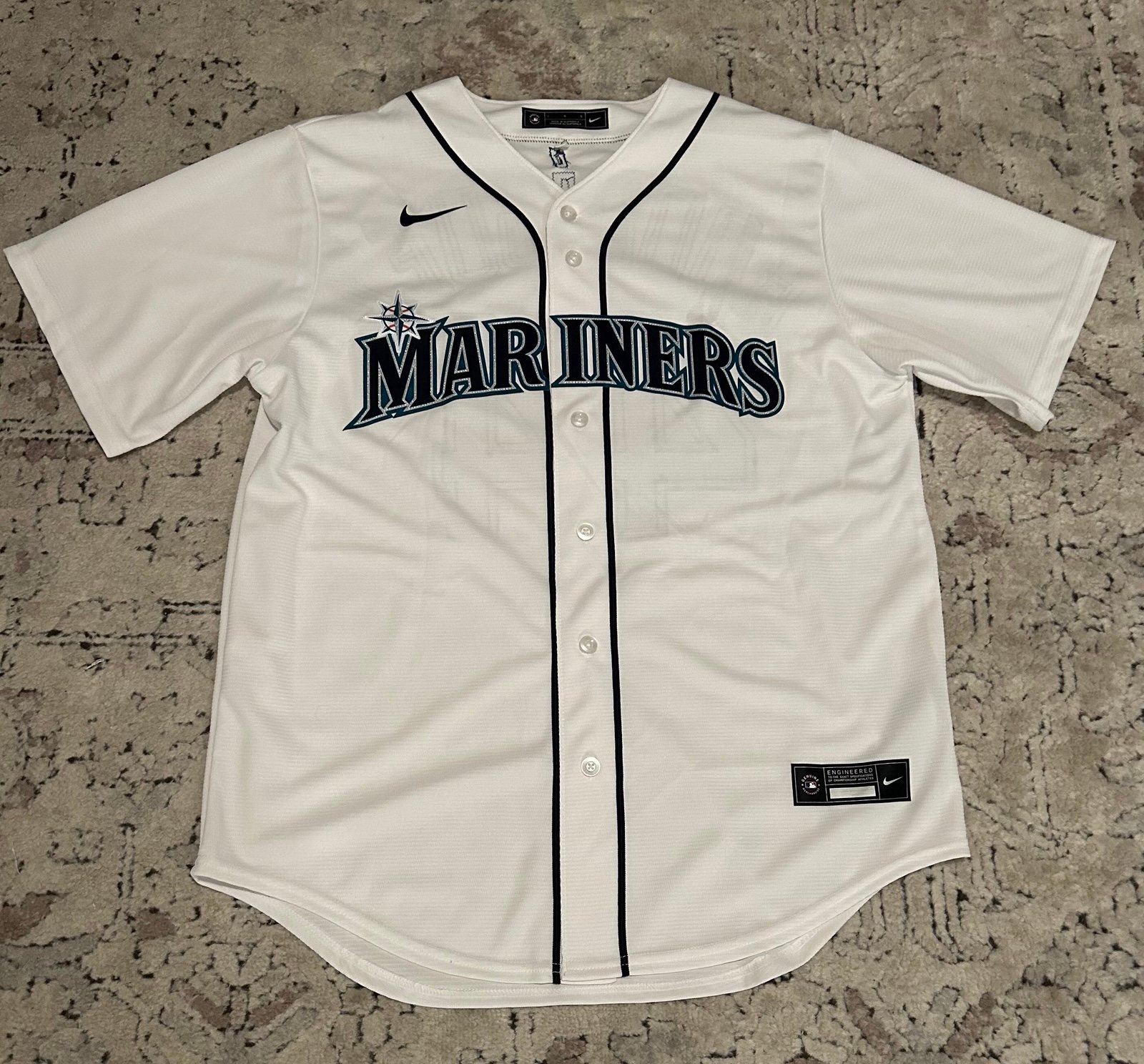 Nike Authentic Seattle Mariners Julio Rodriguez #44 MLB White Jersey Men’s Sz: L