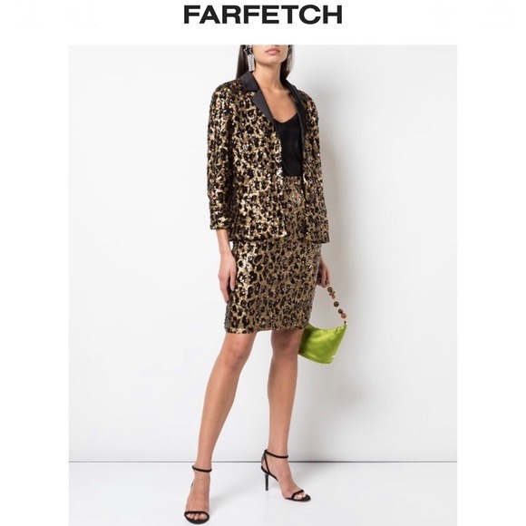 NWT Alice + Olivia Leopard Sequin Top