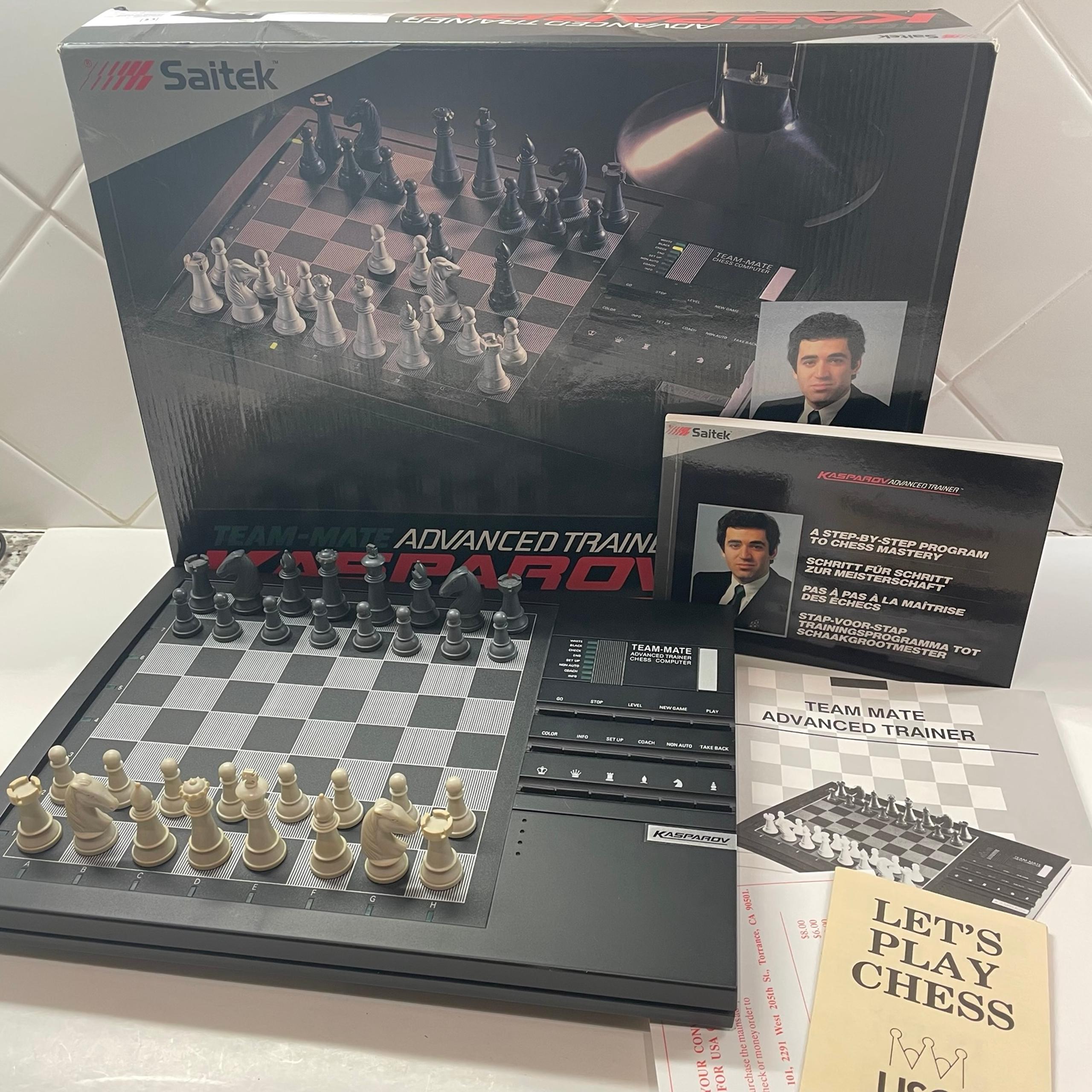 Saitek Kasparov Team-Mate Advanced Trainer Computer Chess VTG 1990 Complete