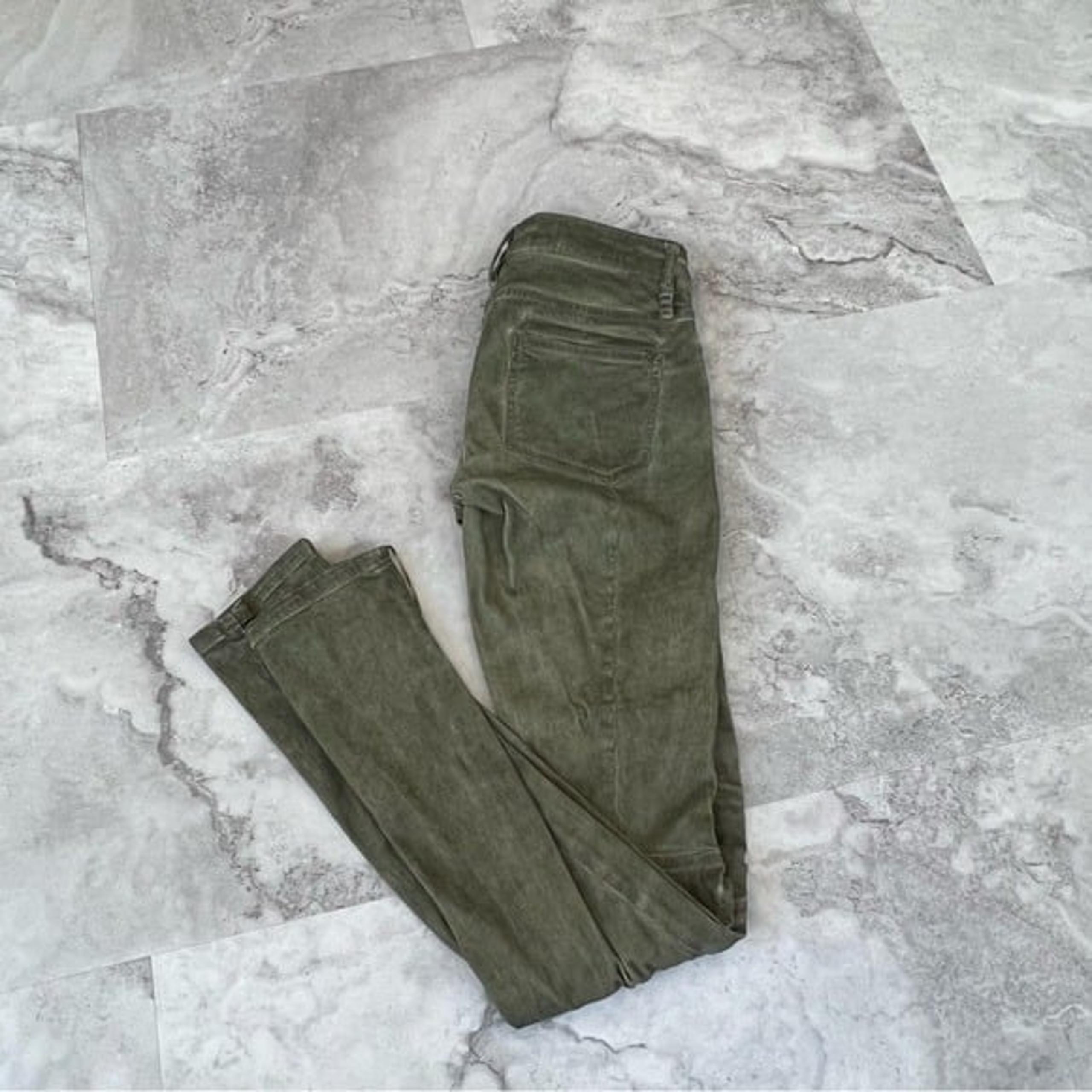 Etienne Marcel Moto Denim Los Angeles Skinny Jean in Olive Size 26 Motorcycle