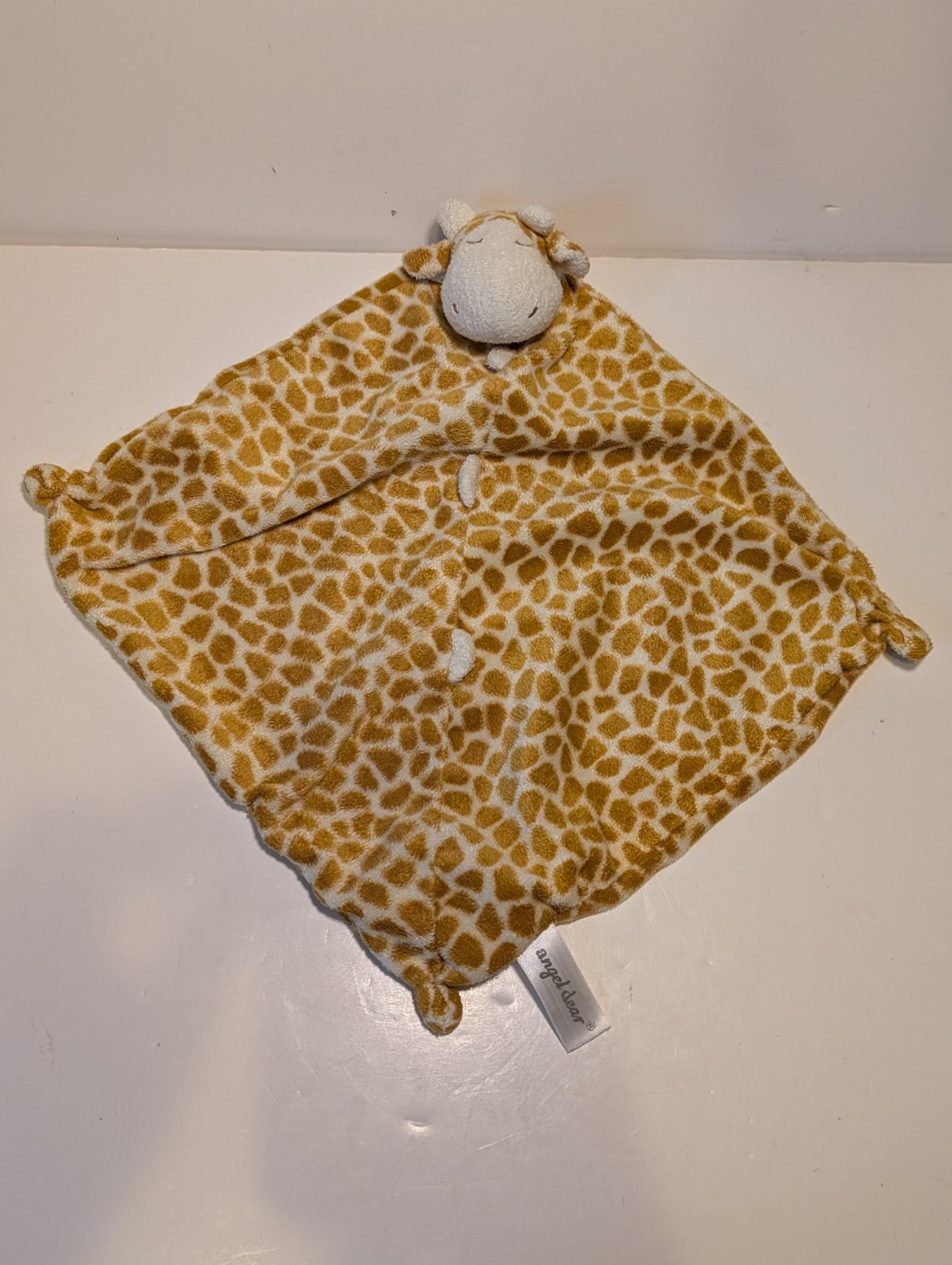Angel Dear Sleeping Giraffe Lovey Security Blanket Orange Baby Plush Soft