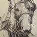 Horse Pencil Art Wall Decor Sue T Chapman Horse wall art Horse Drawing Vintage