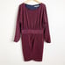 Trina Turk Concoction Blouson Dress in Red Striped Shimmer Sparkle Size 12