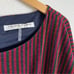 Trina Turk Concoction Blouson Dress in Red Striped Shimmer Sparkle Size 12