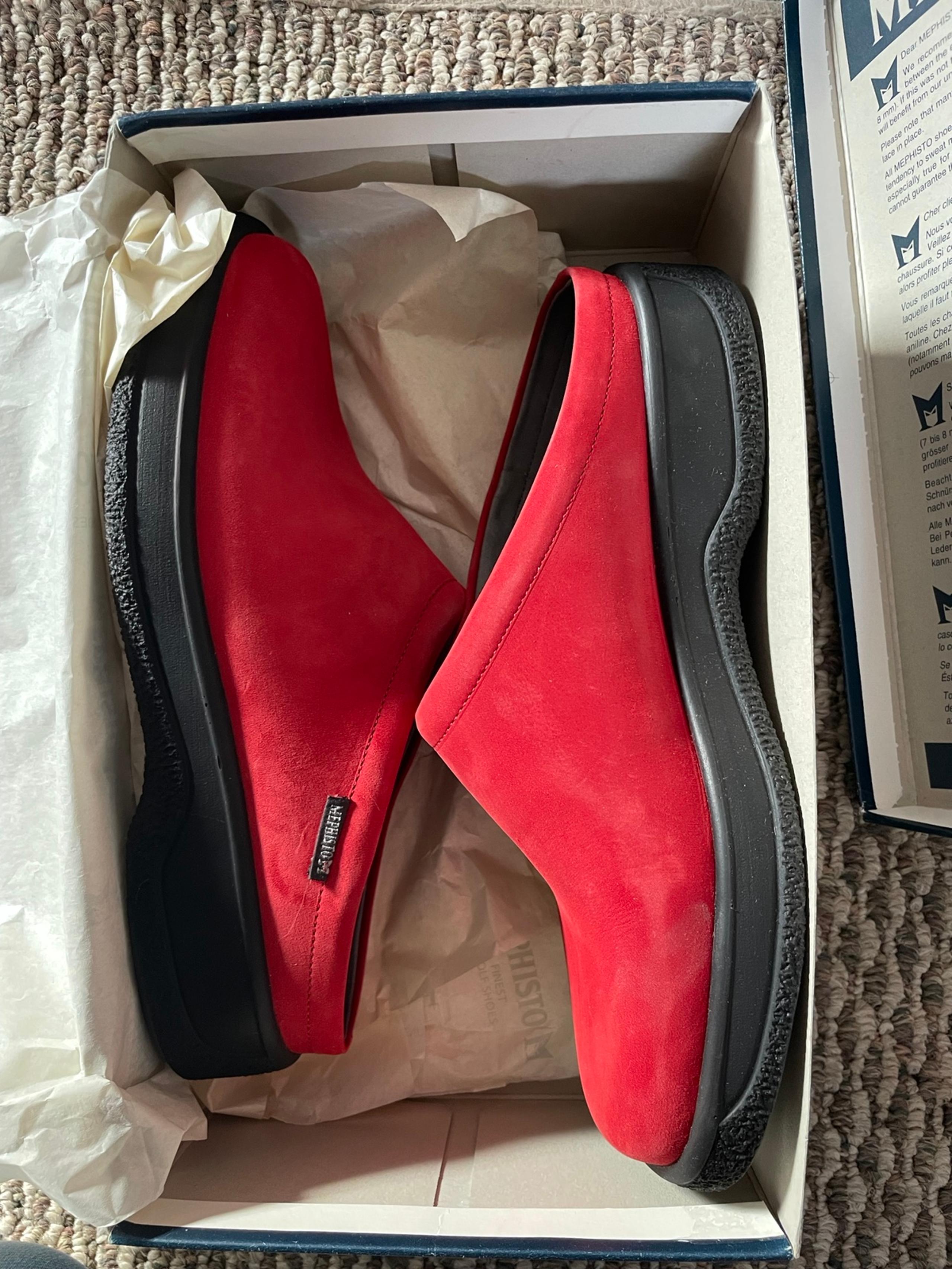Mephisto Red Slip On Clogs