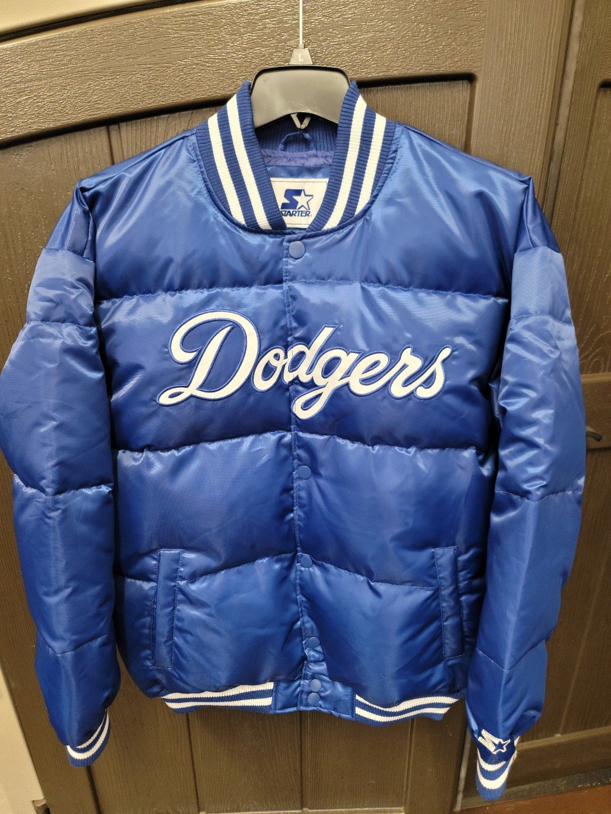 Men's Starter ty mopkins dodger bubble jacket