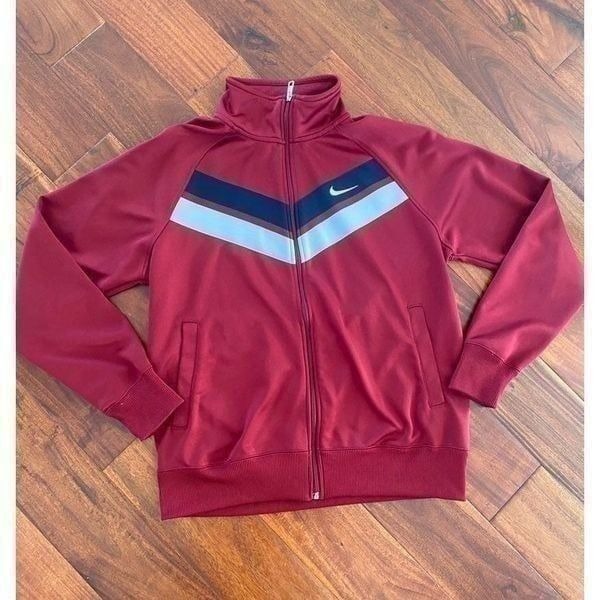 Nike Athletic Maroon Jacket Men Large