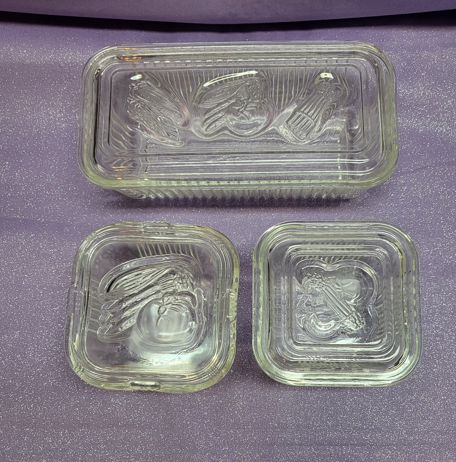 vintage federal glass fridgies