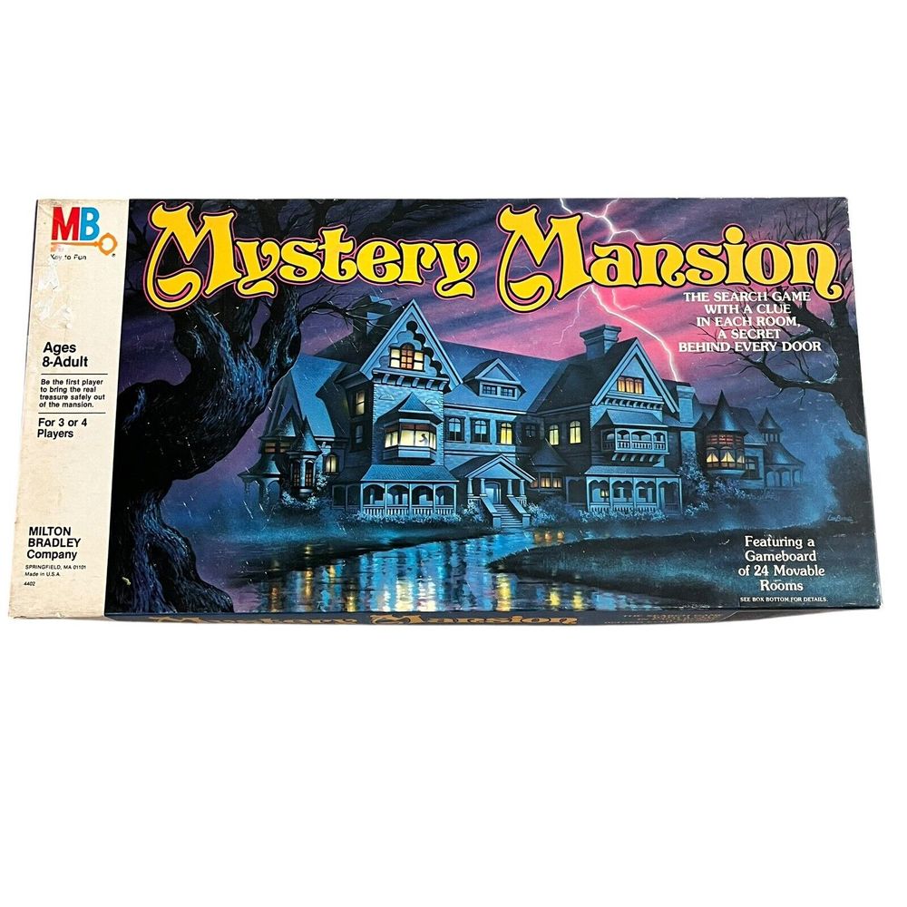 Vintage 1984 Mystery Mansion Search Board Game Milton Bradley