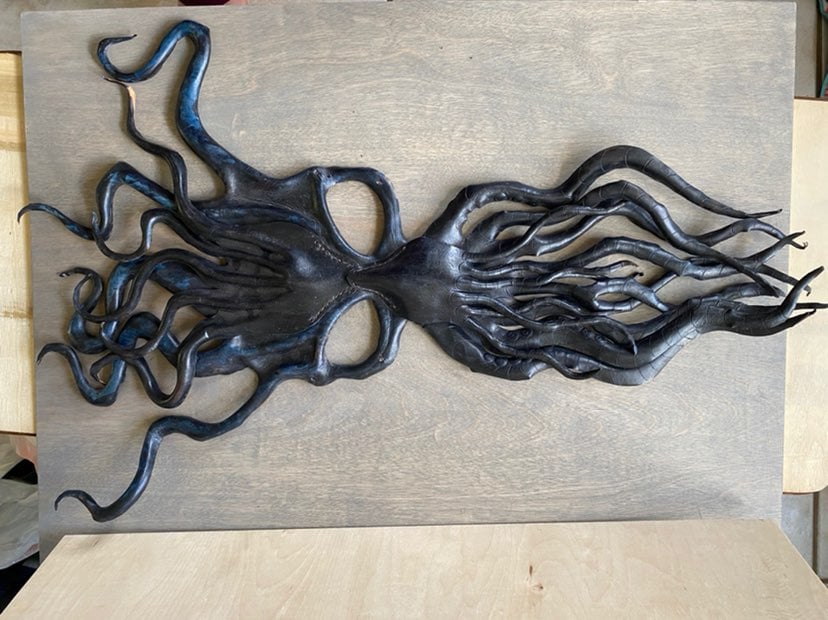 Handmeade real leather Cuthulhu mask