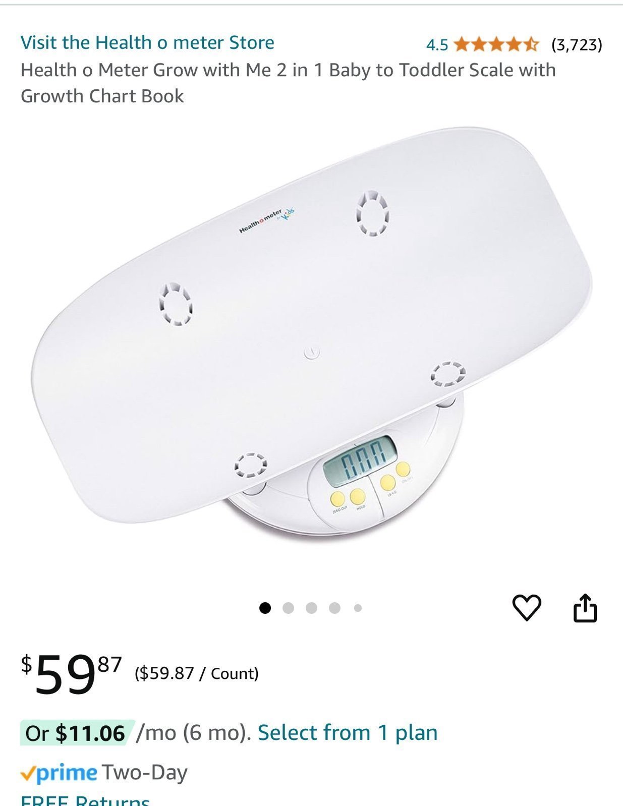 Health o Meter Grow with Me 2 in 1 Baby to Toddler Scale