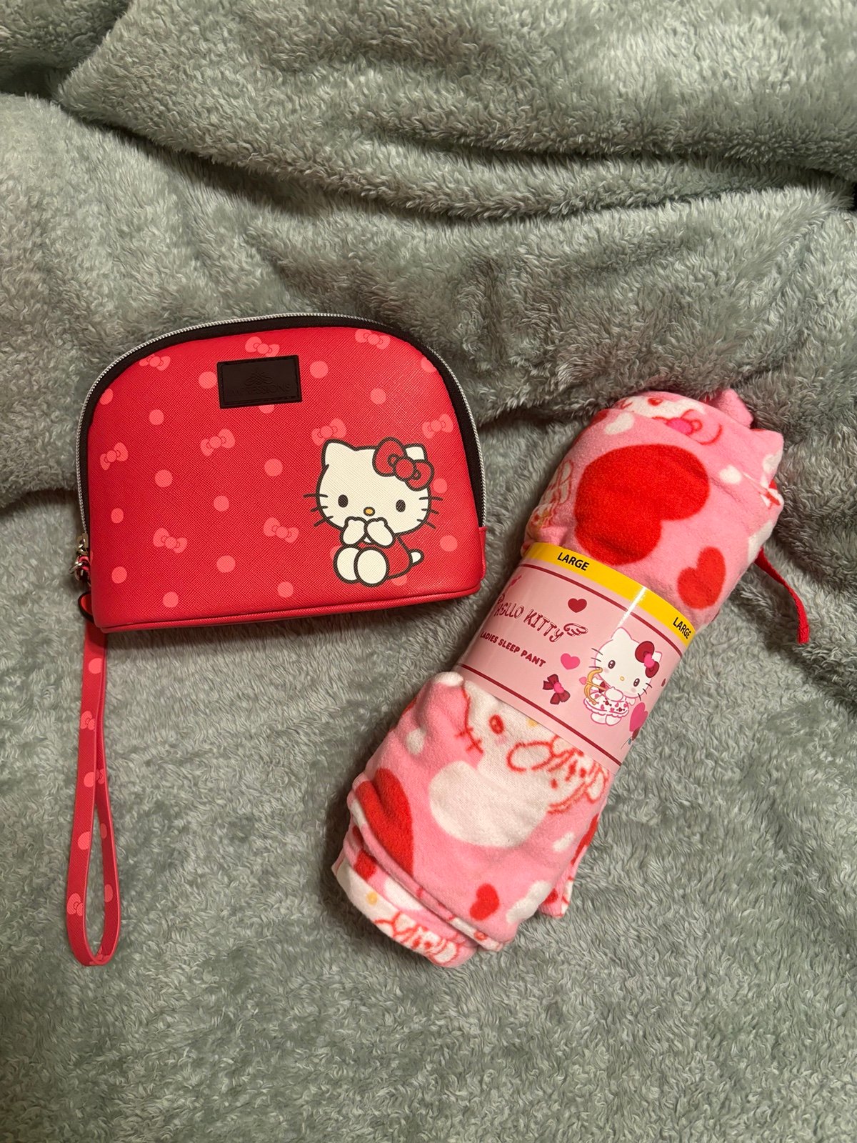 Hello Kitty bundle with makeup bag and pajama pants
