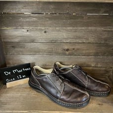 Mens Dr Martens Brown Leather Split Toe Oxford Shoes Sneakers Size 12 M GUC