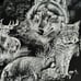 Vintage 1990 Wolf Bear Nature All Over Print Animal AOP T-Shirt