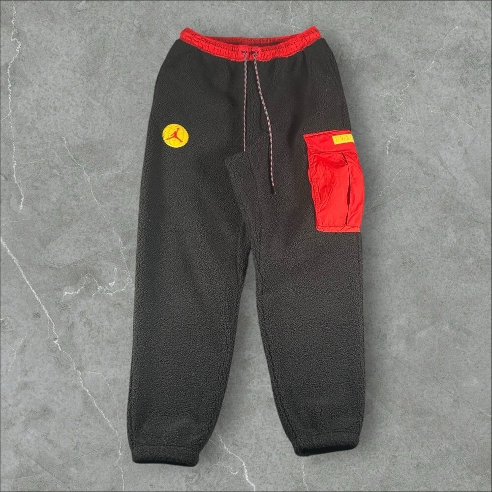 Air Jordan Sweatpants Men Medium Black Mountainside Fleece Activewear DC9730-010