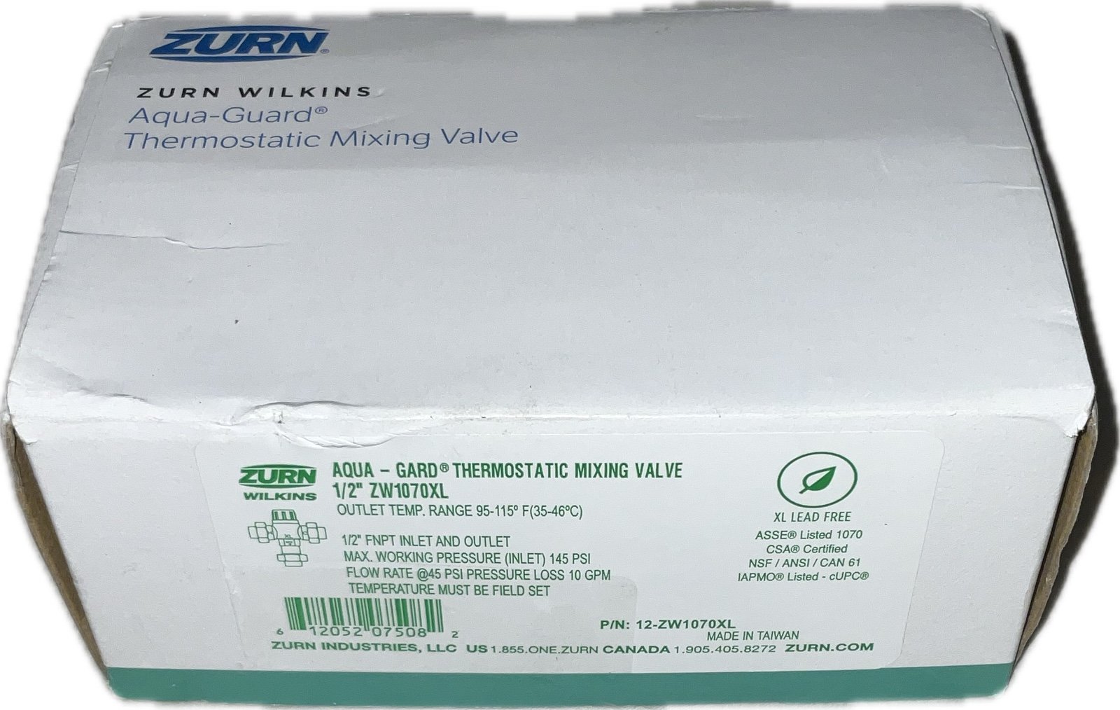 Zurn 12-ZW1070XL - Thermostatic Mixing Valve
