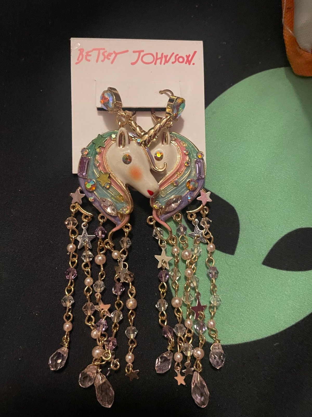 Betsey johnson unicorn earrings deals