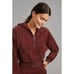 Anthropologie Daily Practice Velour Corduroy Hoodie Brown Plum XL NWT