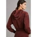 Anthropologie Daily Practice Velour Corduroy Hoodie Brown Plum XL NWT