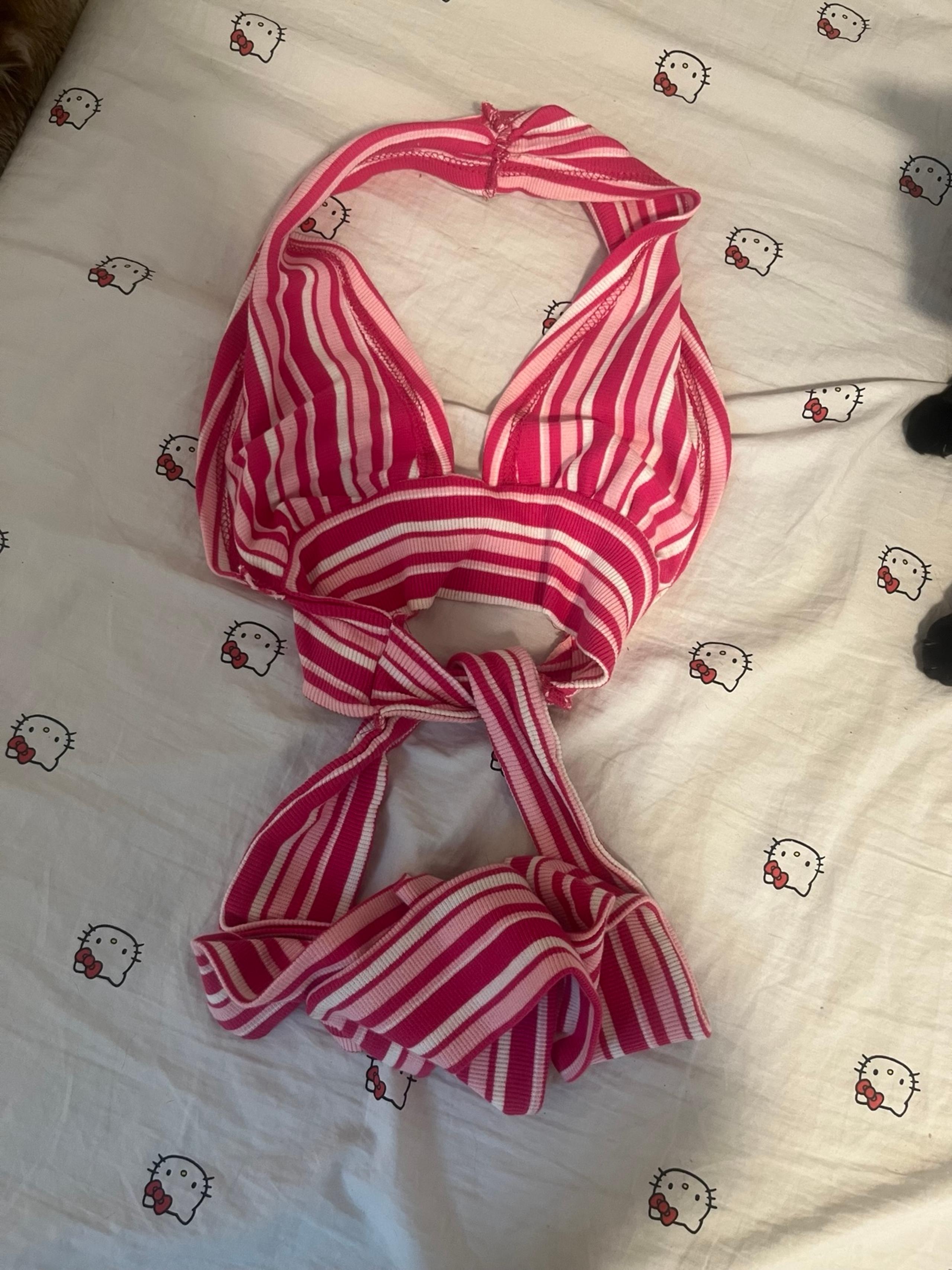 Pink/White Wrap Around Summer Top