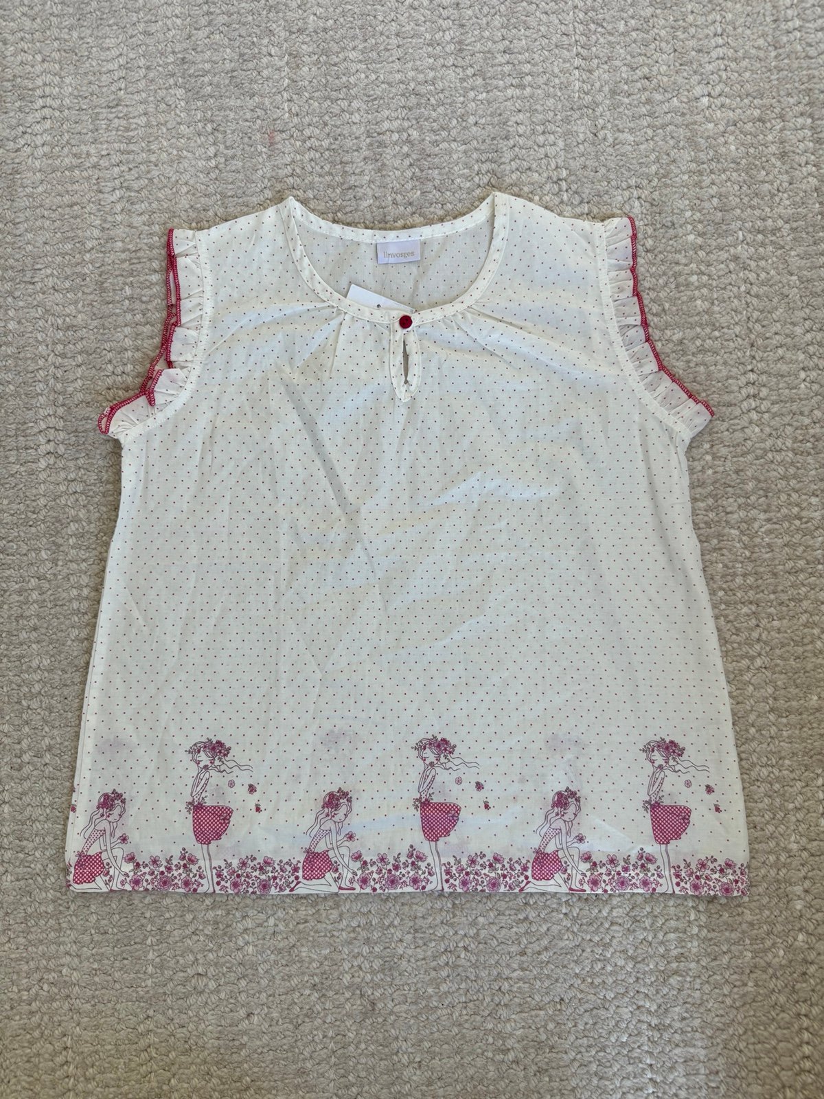 From France — Girls Cotton Shirt - Size FR 6/7 Years - NWT