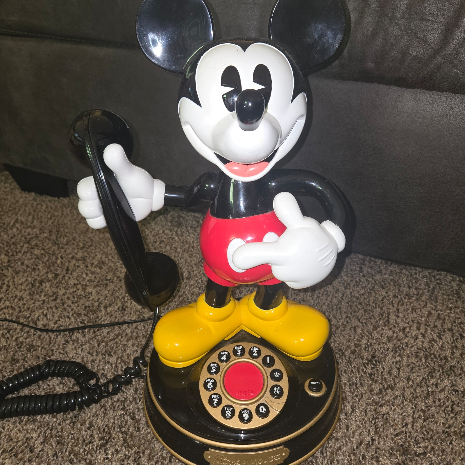Disney Mickey Mouse Animated Vintage Talking Telephone 1997 Telemania Works