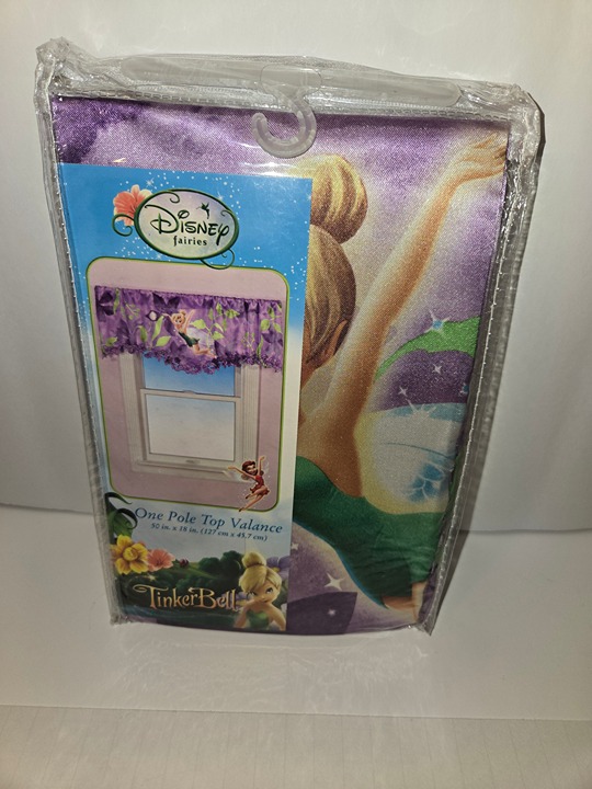 Disney Fairies Tinkerbell Window Valances (x2) Purple 50x18 inches