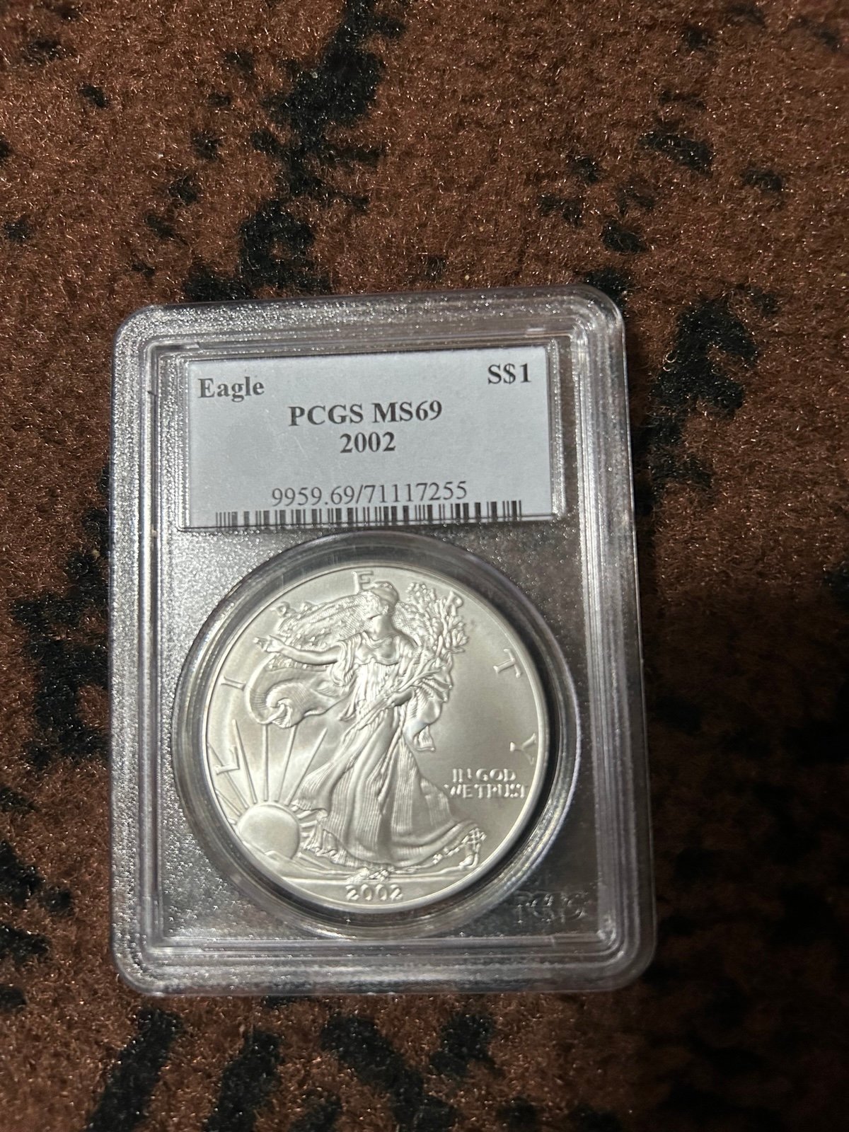2002MS69 silver Eagle