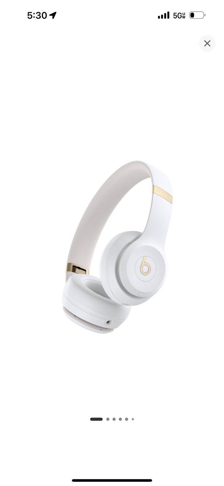 Beats Solo 4 Bluetooth Wireless On-Ear Headphones - Warm White