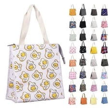 iknoe Insulated Lunch Bag for Women, 9L Sturdy Wide-Open Foldable & Portable Lu