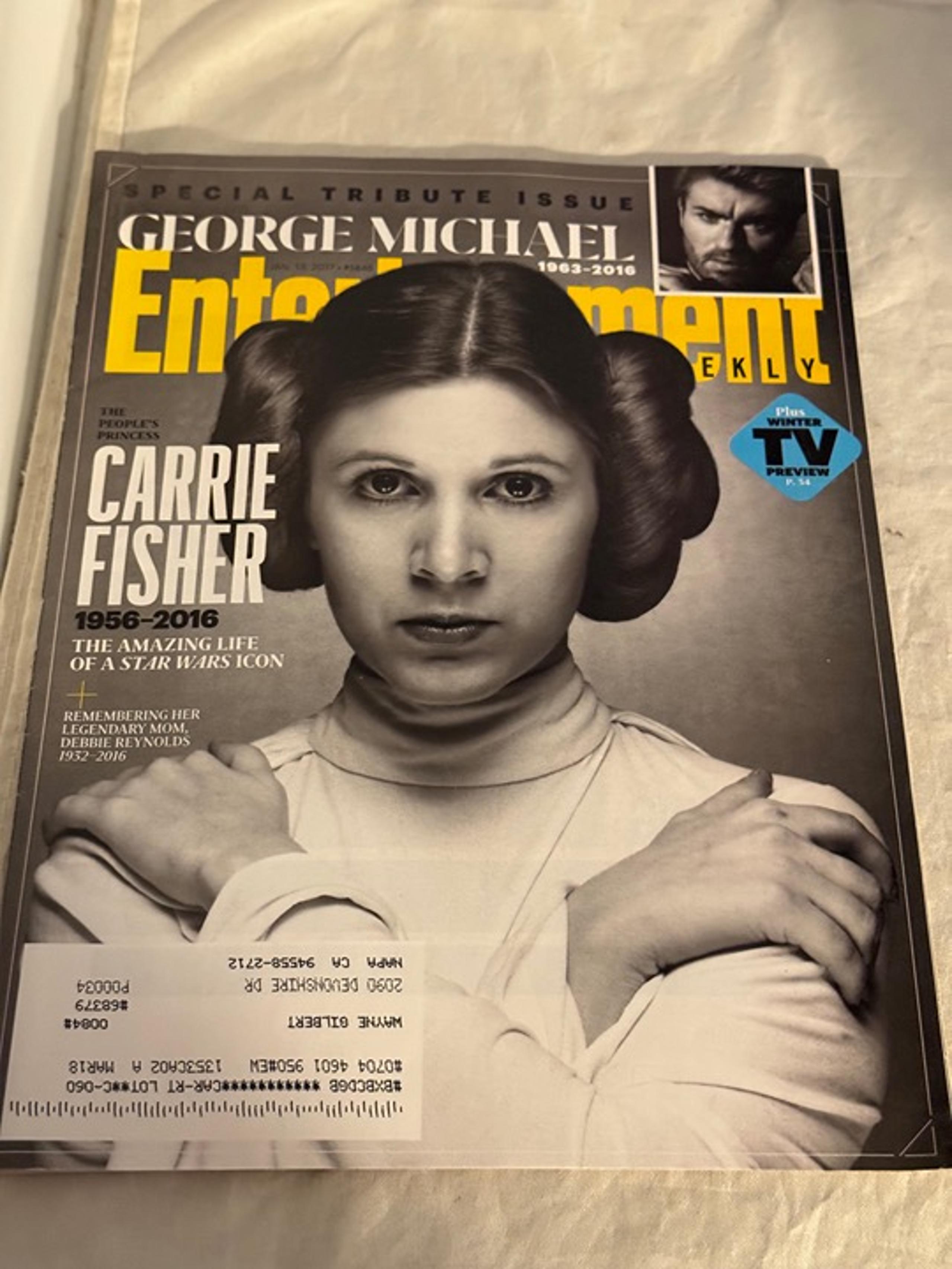 Jan. 13 2017 Entertainment Weekly Star Wars Carrie Fisher Memorial Issue