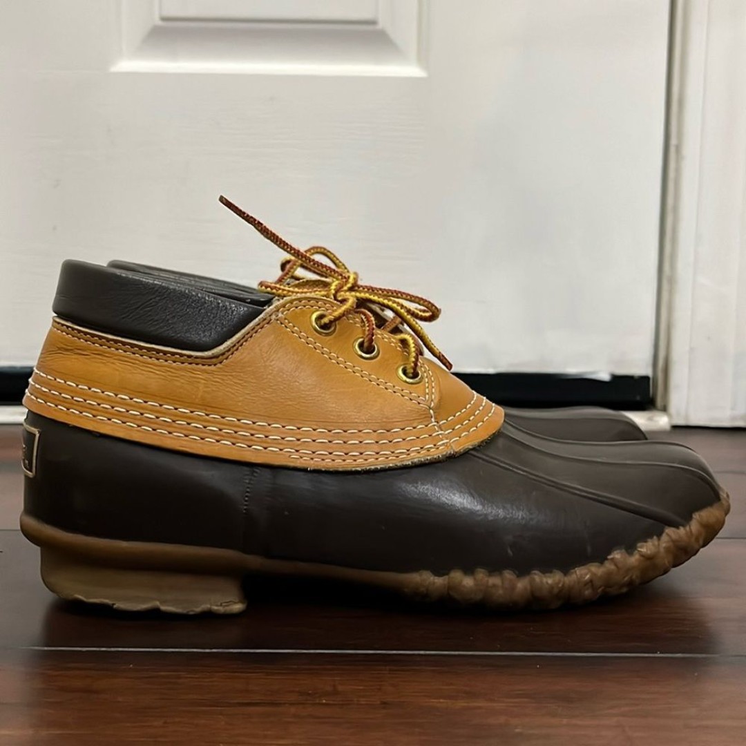 Vintage L. L. Bean Maine Hunting Shoe Short Duck Boots Gumshoes size 8 Lace Up