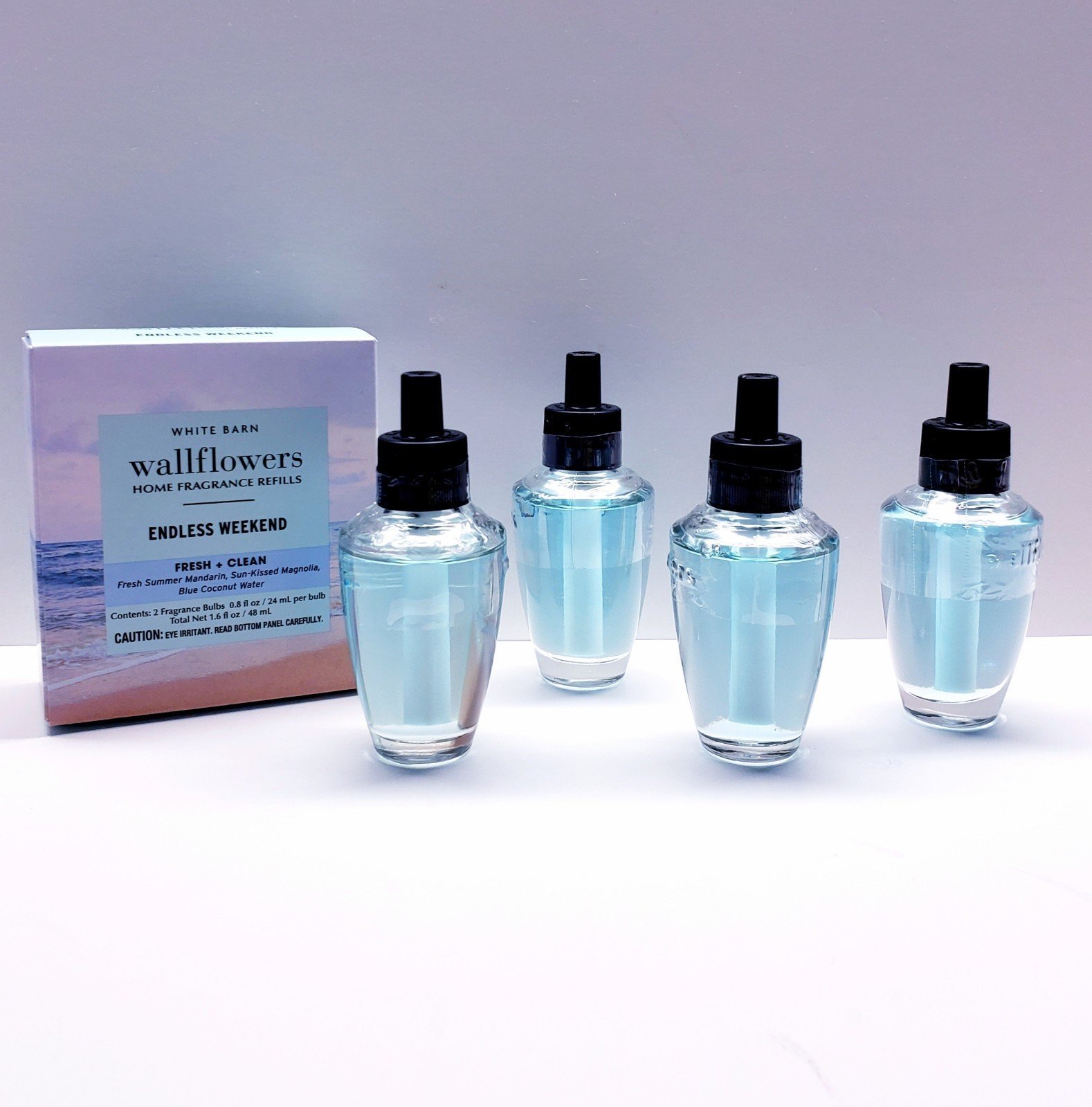 Bath & Body Works ENDLESS WEEKEND Wallflowers Fragrance Refill, 0.8 oz(4 pack)