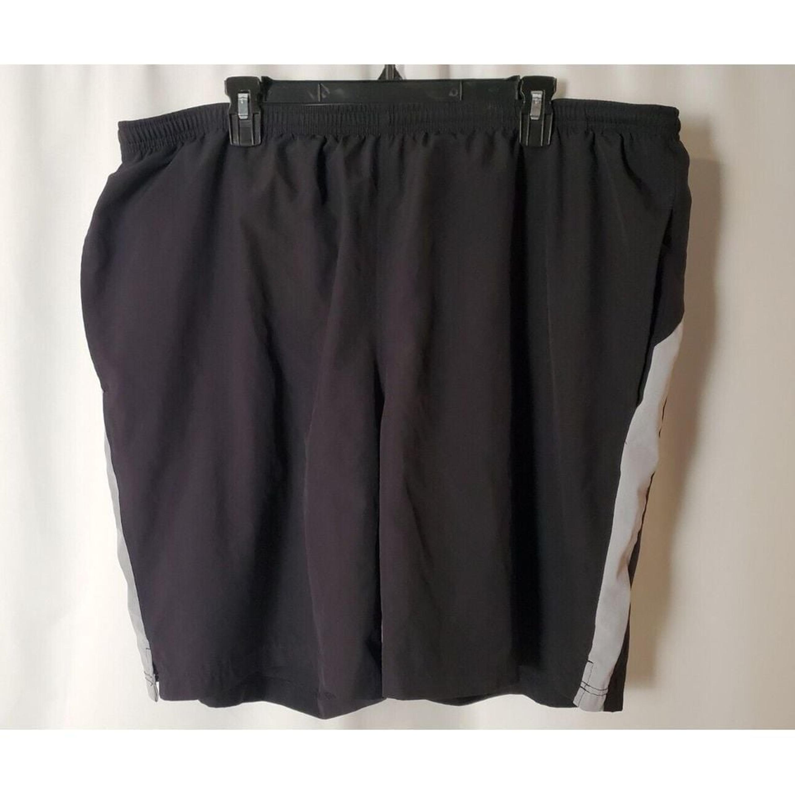 Foot Locker Men's Size XL Swim Shorts Black White Drawstring Stretch
