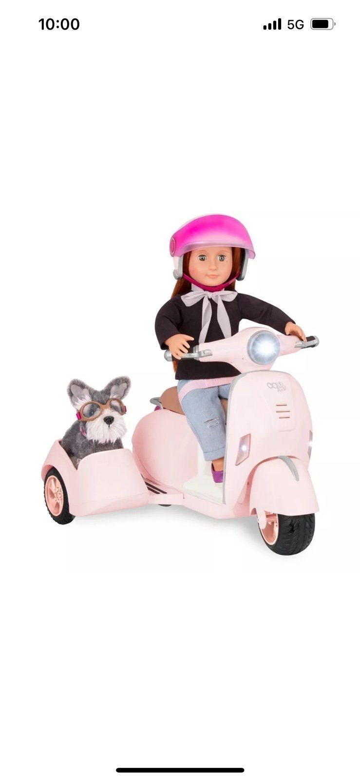 Our Generation Ride Along Scooter Vehicle Accessory Set For 18” Dolls