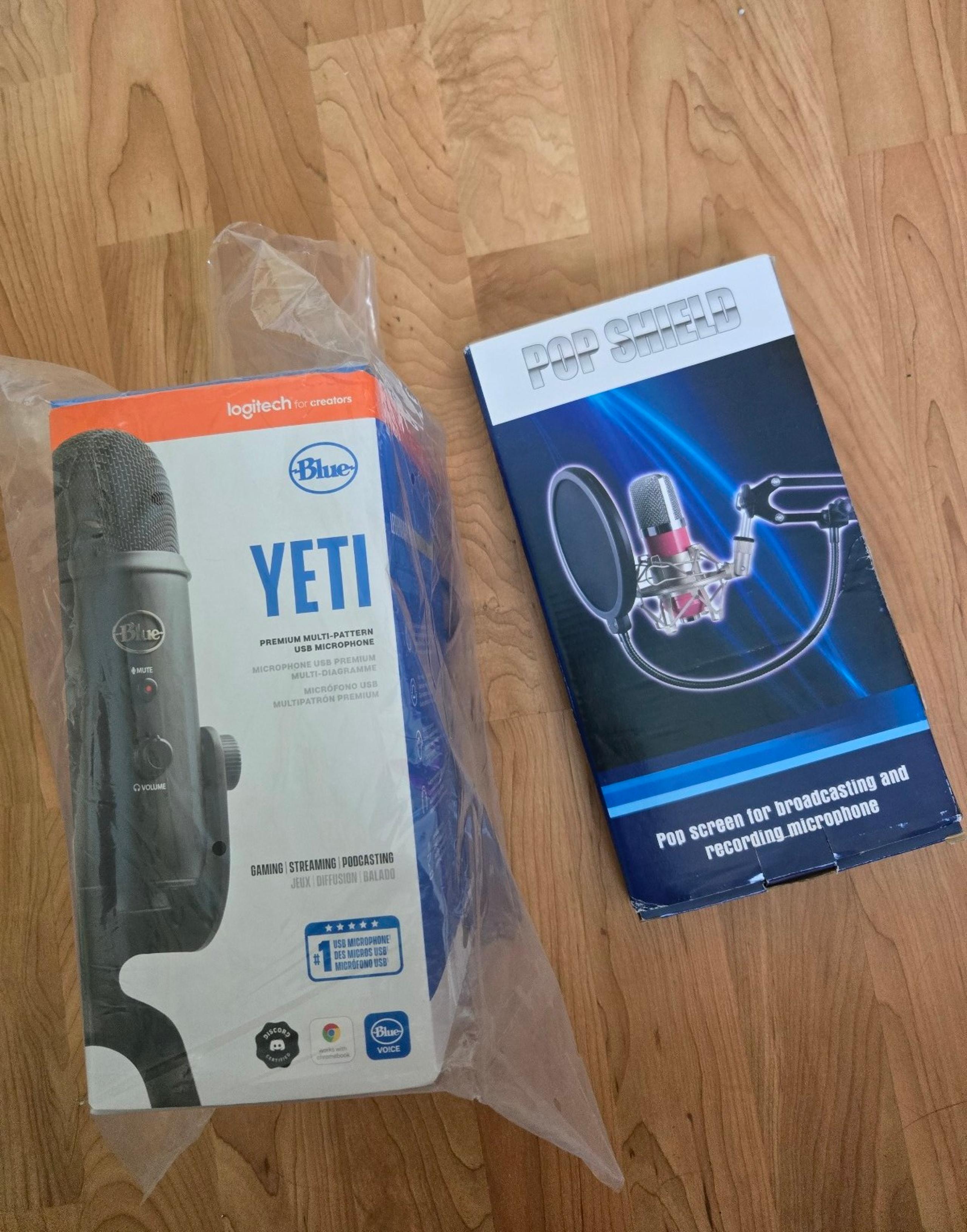 Blue Yeti Microphone and Pop Shield Bundle