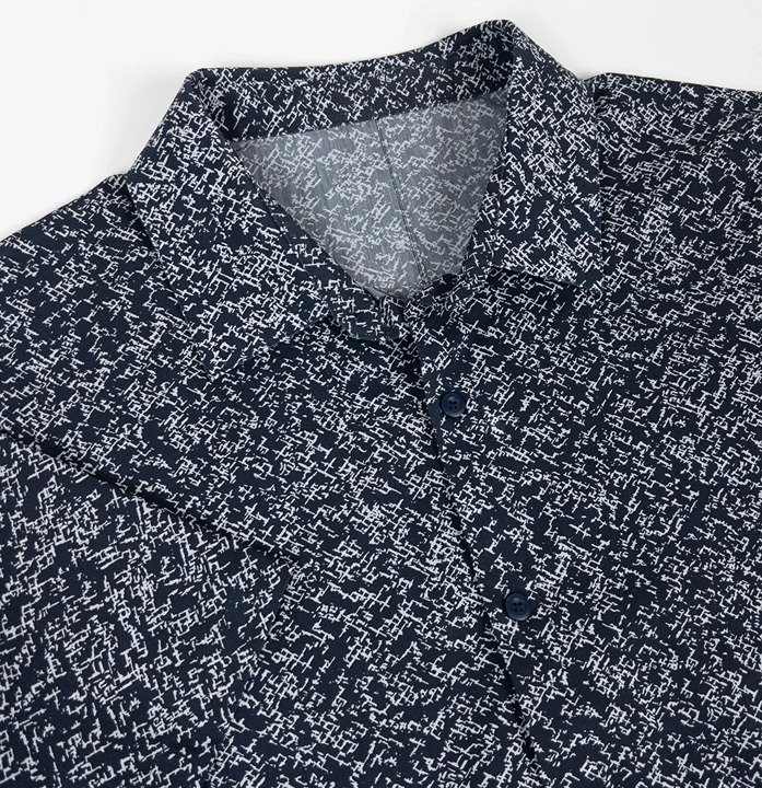 Lululemon Down To The Wire Shirt Mens Fits XL Pattern Filament Navy Blue Stretch