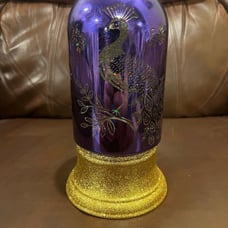 Brand New ACRYLIC PEACOCK GLITTER GLOBE