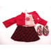 American Girl Petals and Plaid Outfit Just Like You Outfit Top Jacket Shoes Skir