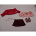American Girl Petals and Plaid Outfit Just Like You Outfit Top Jacket Shoes Skir