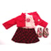 American Girl Petals and Plaid Outfit Just Like You Outfit Top Jacket Shoes Skir