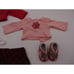 American Girl Petals and Plaid Outfit Just Like You Outfit Top Jacket Shoes Skir