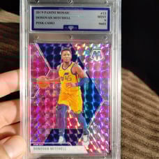 2019 Donovan Mitchell mosaic pink camo PSA 9