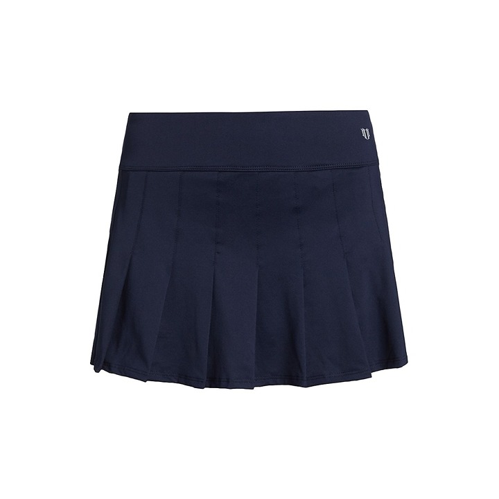 Eleven Women`s Flutter pleated 13 Inch Tennis Skort LARGE Admiral Navy UPF