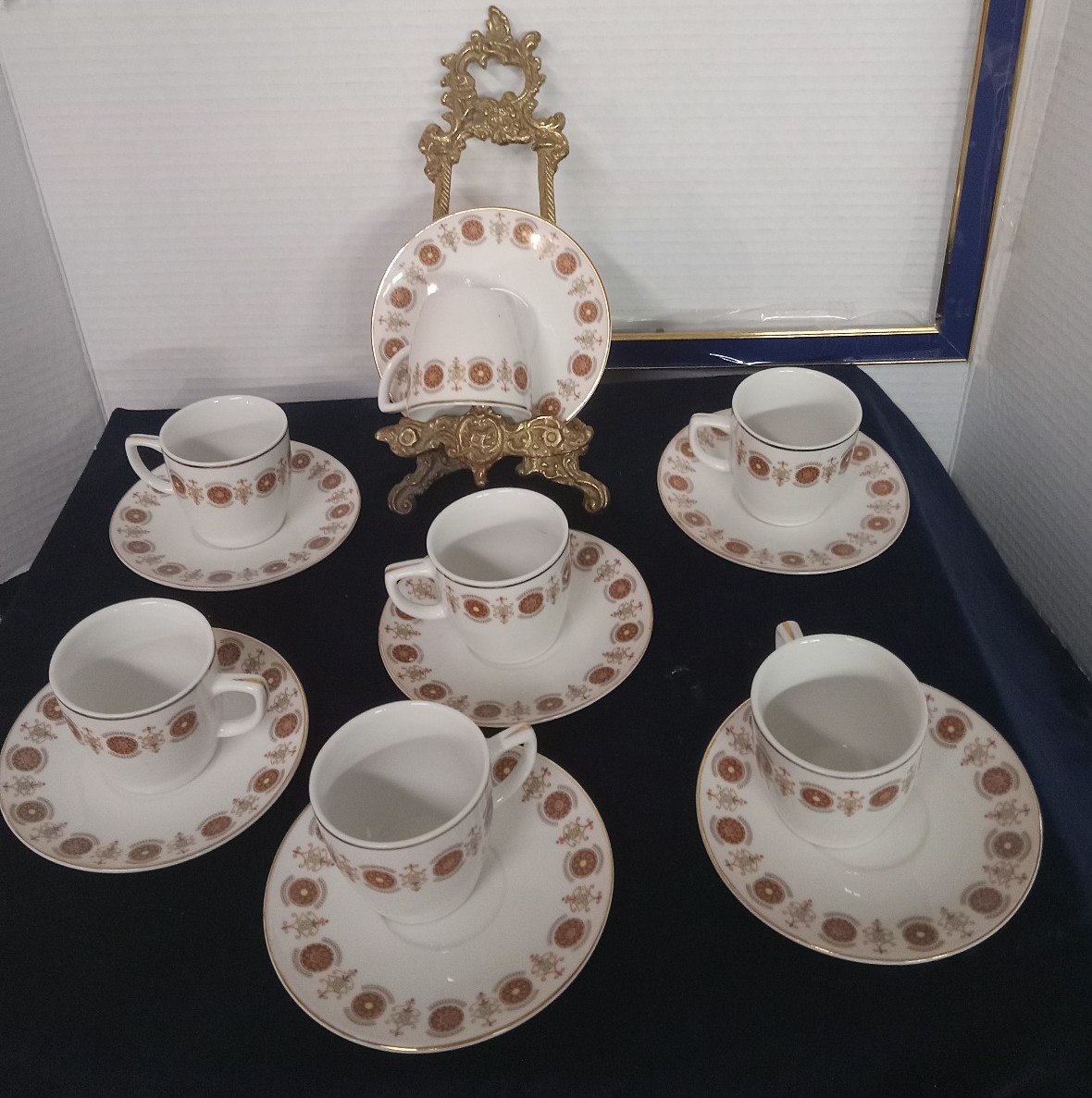 Vintage Original 14 pc Fine China Chinese Porcelain Tea Cup & Saucer Sets REPLAC