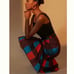 NWT Eva Franco Flounced Midi Skirt brown/orange/blue Sz 2