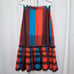NWT Eva Franco Flounced Midi Skirt brown/orange/blue Sz 2