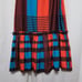 NWT Eva Franco Flounced Midi Skirt brown/orange/blue Sz 2