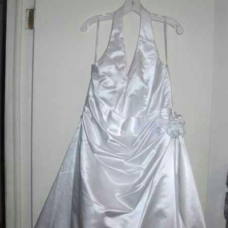 Beautiful white wedding gown